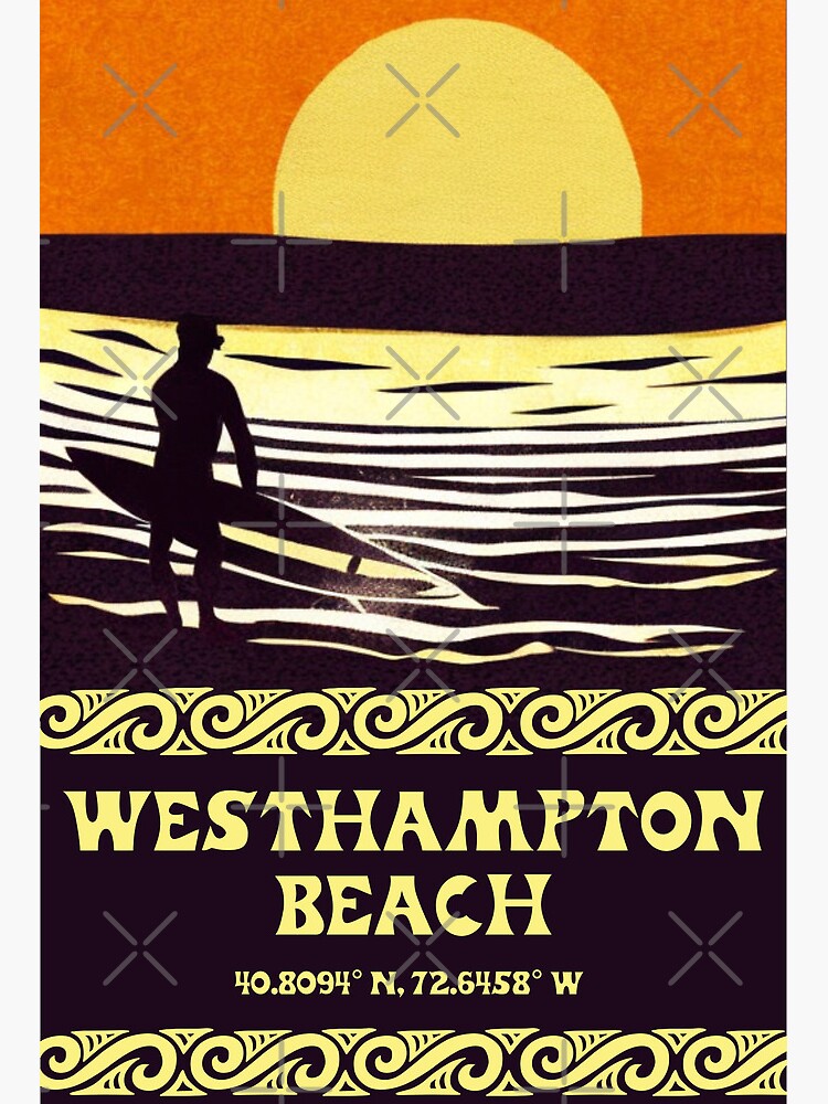 "Westhampton Beach Surf" Art Board Print for Sale by Hungry Hungry