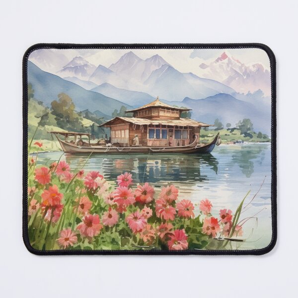 Item preview, Houseboat at the foot of the Hymalayas designed and sold by Ellimade.
