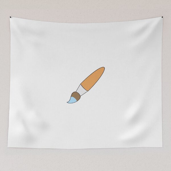 Item preview, Artsy paintbrush in aesthetic pastel blue color designed and sold by xiape.