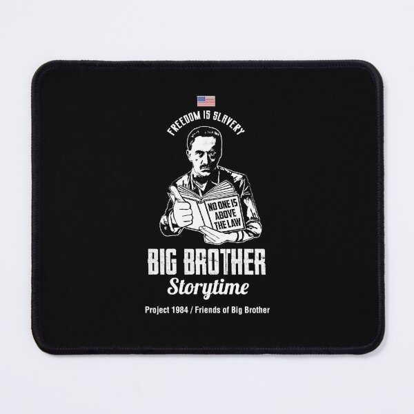 Item preview, Big Brother Book Reading Above The Law Flag designed and sold by twHistory.