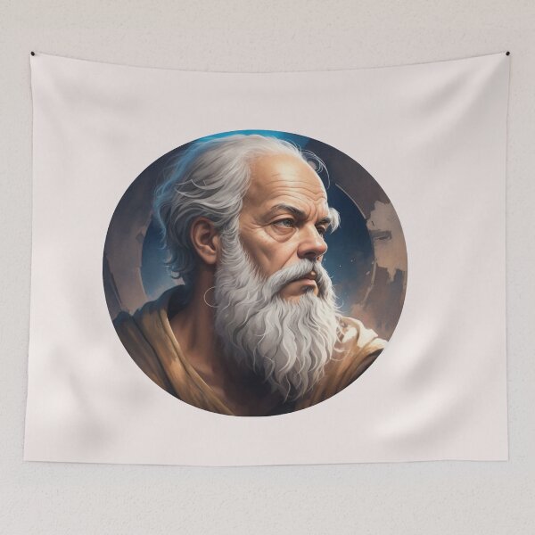 Item preview, Socrates Design Vlll Style Philosopher Socrates Art Digital - AI Art designed and sold by StoicWarrior.