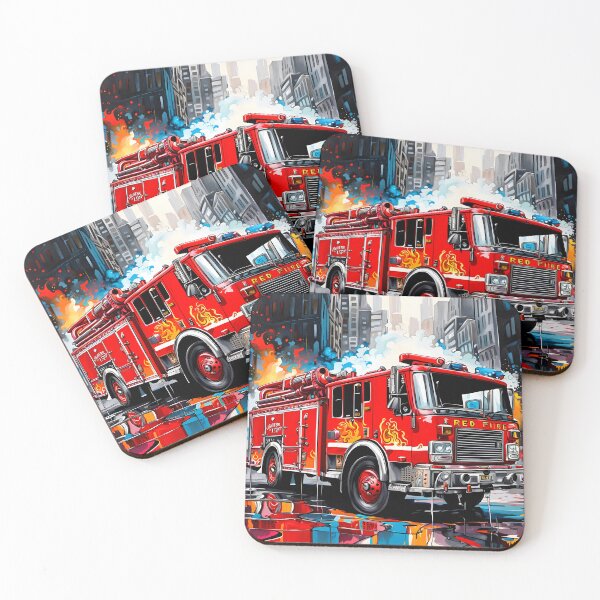 Item preview, Pop Art Fire Engine designed and sold by DakotaInspired.