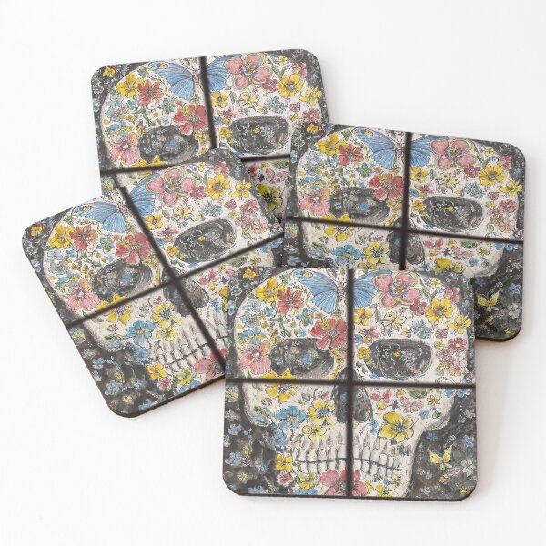 Item preview, Fowers and skull designed and sold by fishtower.
