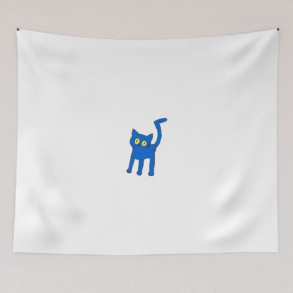 Item preview, spooked blue cat designed and sold by eviannadaisy.
