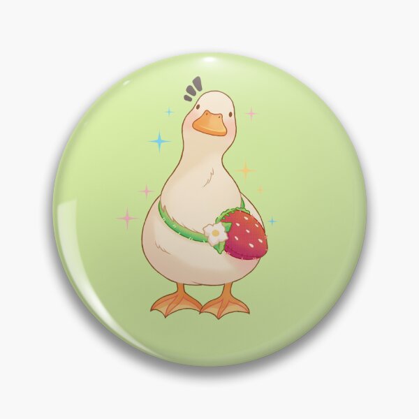 Item preview, duck with strawberry bag designed and sold by CuteBlueArt.