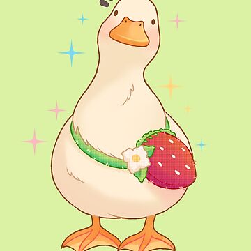 Imagen de la obra pato con bolsa de fresa de CuteBlueArt