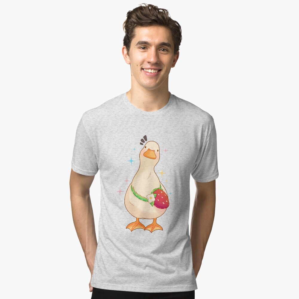 Vista previa del artículo con la obra «Camiseta de tejido mixto», diseñado y vendido por CuteBlueArt.