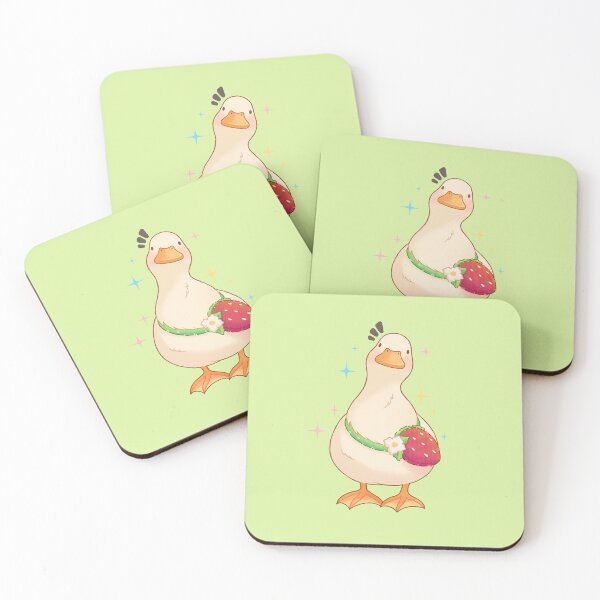 Item preview, duck with strawberry bag designed and sold by CuteBlueArt.