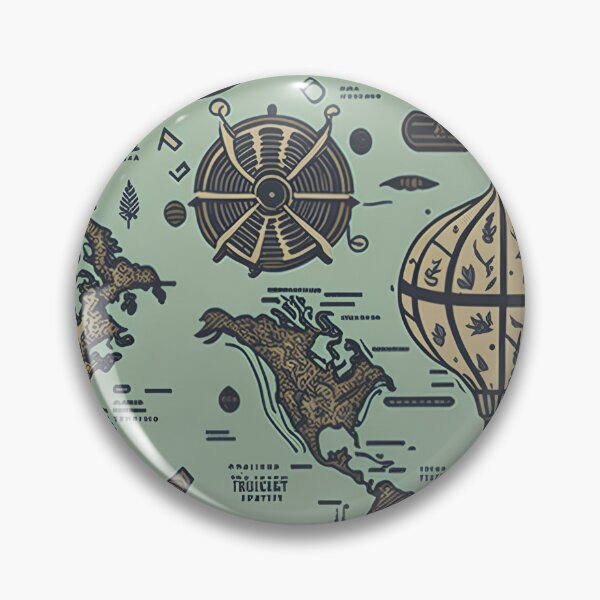 Item preview, vintage map pattern designed and sold by niaharry.