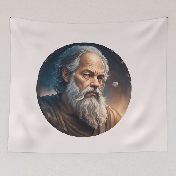 Artikelvorschau, Socrates Design lX Style Philosoph Socrates Art Digital - AI Art entworfen und verkauft von StoicWarrior.