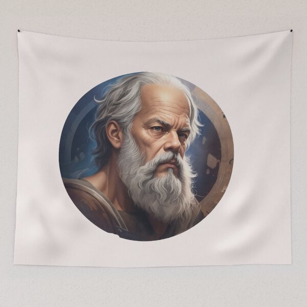 Artikelvorschau, Socrates Design X Style Philosoph Socrates Art Digital - AI Art entworfen und verkauft von StoicWarrior.