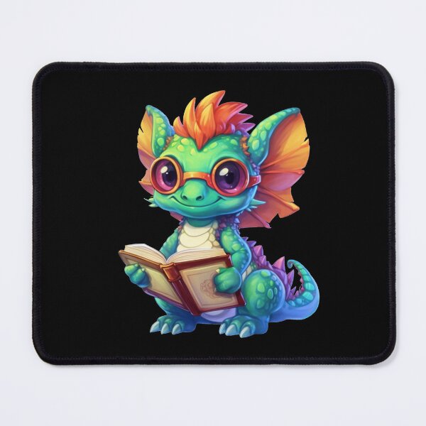 Item preview, Adorable Kawaii Baby Book Dragon Reading designed and sold by CreationByLadyV.