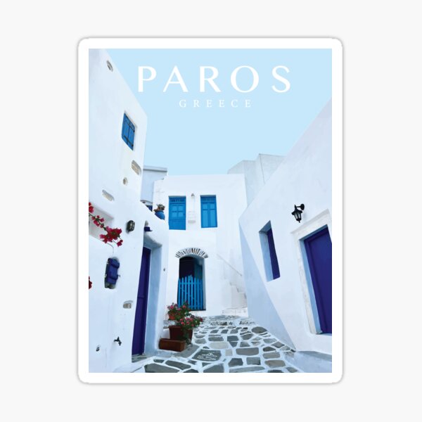 Item preview, Paros, Greece Travel Poster designed and sold by alissawang.