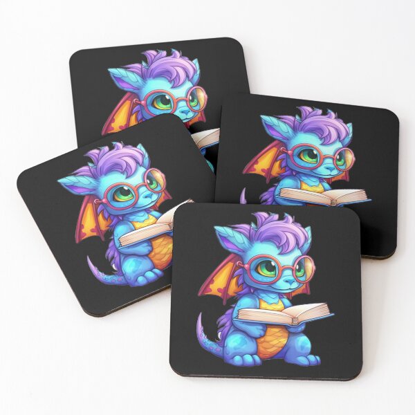 Item preview, Cute Kawaii Baby Book Dragon designed and sold by CreationByLadyV.