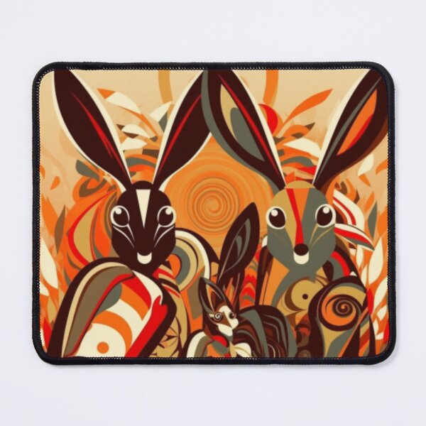 Item preview, Abstract Art - Tribal Rabbits designed and sold by illustrarts-.