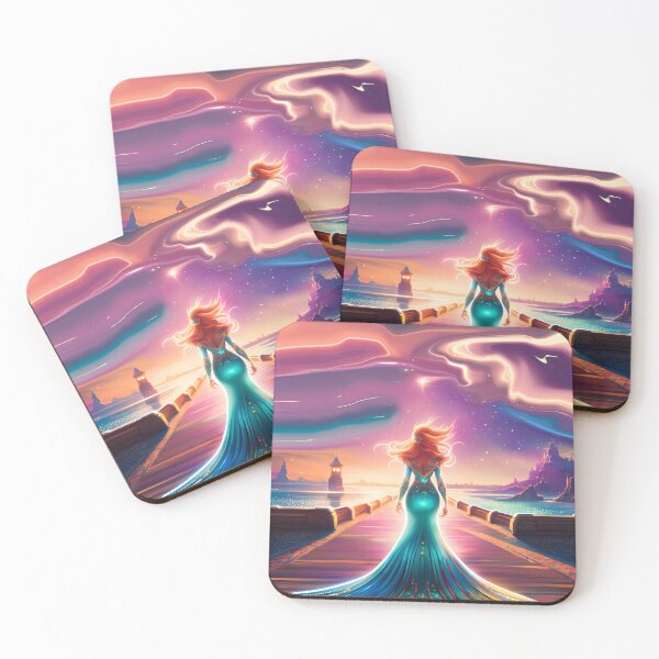 Item preview, Mermaid Vibes Water Nymph on Land with Liquid Sky 1 of 4 designed and sold by Beachy.