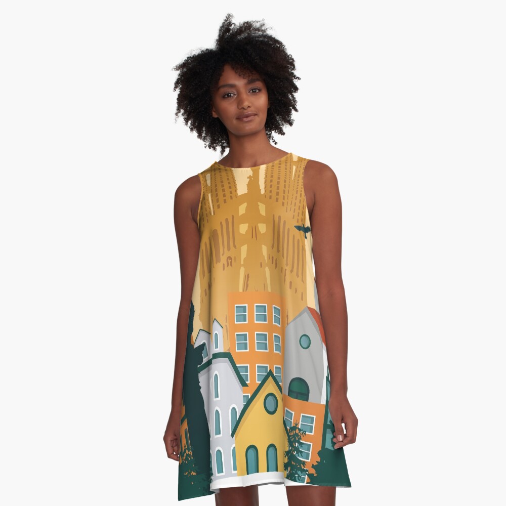 Item preview, A-Line Dress designed and sold by D34THDesing.
