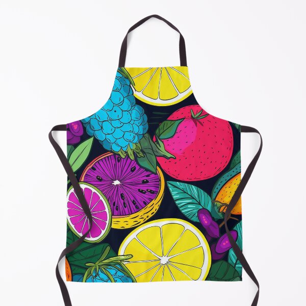 Item preview, Neon Fruit Pattern and 4k Painting of Fruit Pattern designed and sold by MapleTArts.