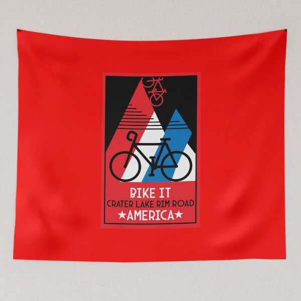 Item preview, Cycling Crater Lake Rim Road America designed and sold by happygiftideas.