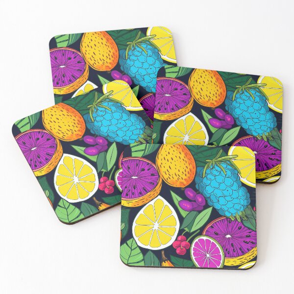 Item preview, Neon Fruit Pattern and 4k Painting of Fruit Pattern designed and sold by MapleTArts.