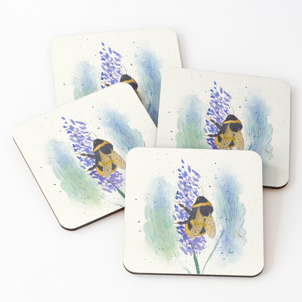 Item preview, Bumblebee on Purple Flower designed and sold by The Elderberry Blossom.
