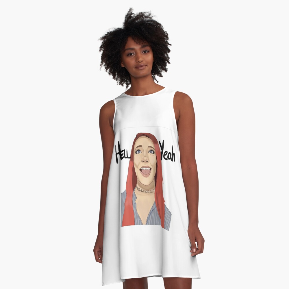 Jenna Marbles “hell Yeah” A Line Dress For Sale By Mayahartsart Redbubble