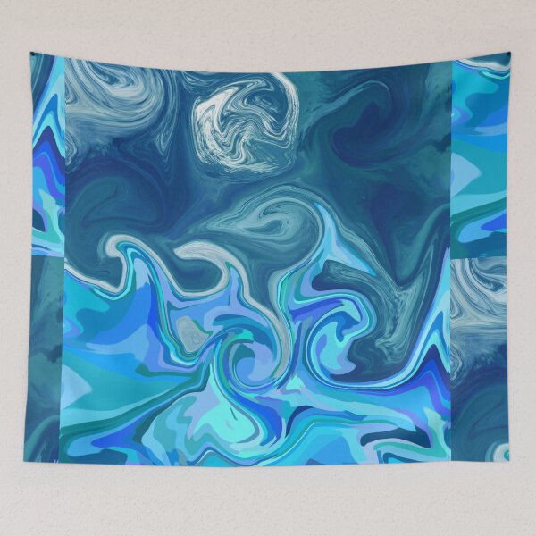 Item preview, Blue Moonlight Surf Abstract designed and sold by slimbirdy.