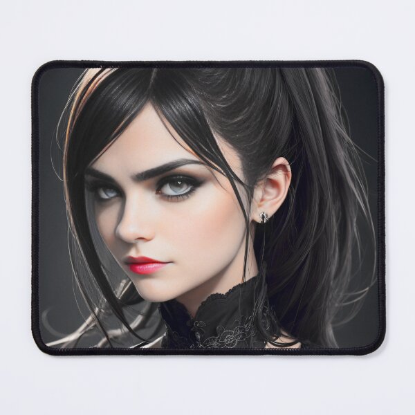 Item preview, Goth Woman Beautiful Young Gothic Style Art Print designed and sold by Stoneheim.