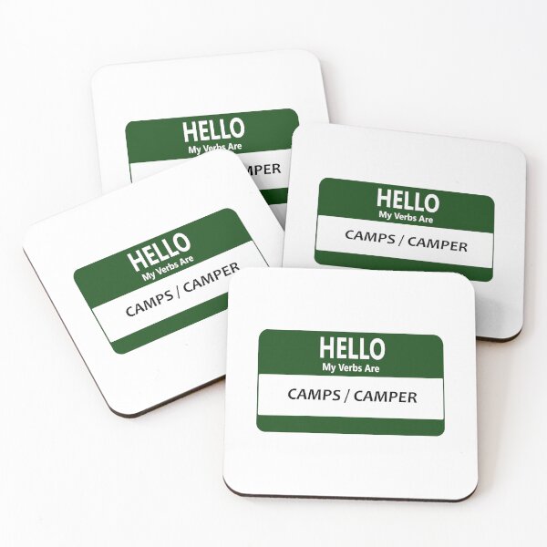 Item preview, Preferred Verbs - Camps / Camper designed and sold by BackgroundPixel.