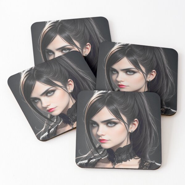 Item preview, Goth Woman Beautiful Young Gothic Style Art Print designed and sold by Stoneheim.