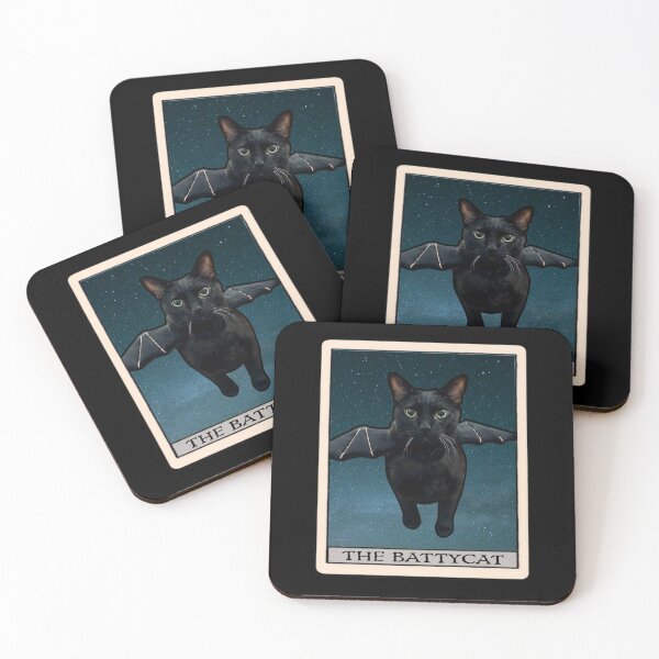 Item preview, The Battycat Black Cat Tarot Card designed and sold by MannyShop.