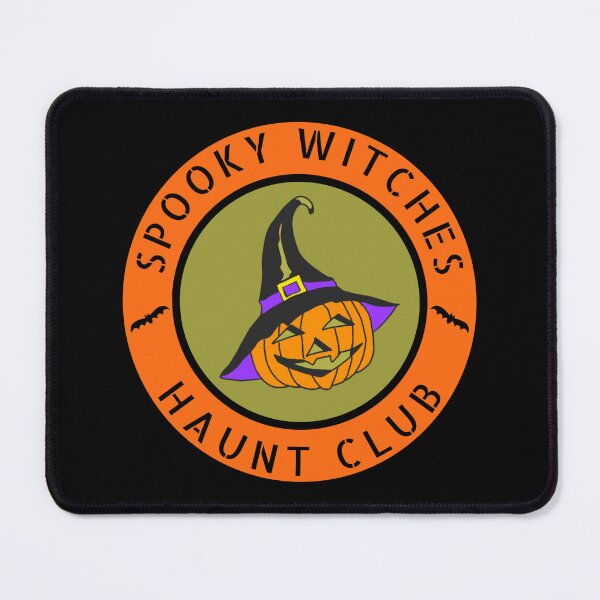 Item preview, Spooky Witches Haunt Club with Vintage Style Halloween Witchy Jack O Lantern Pumpkin designed and sold by CreepingWillow.