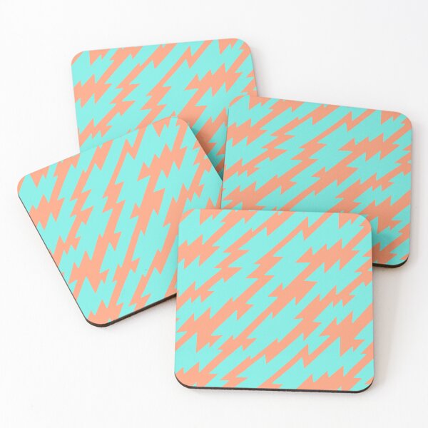 Item preview, Zap Pattern | 05 - Cyan & Tangerine  designed and sold by this-is-fusk.