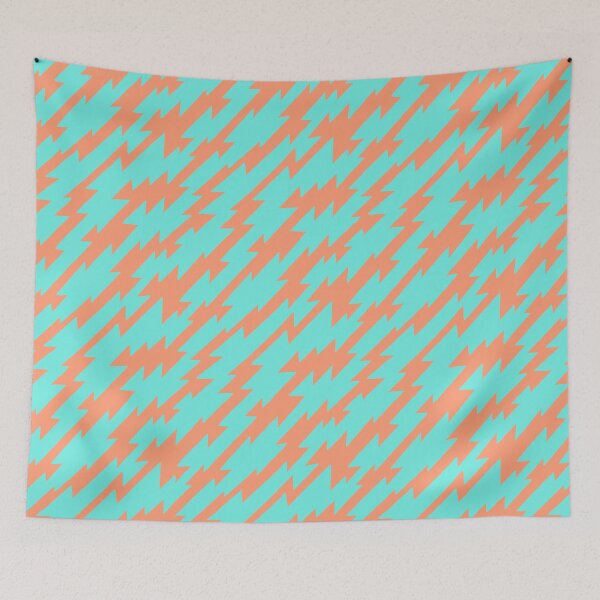 Item preview, Zap Pattern | 05 - Cyan & Tangerine  designed and sold by this-is-fusk.