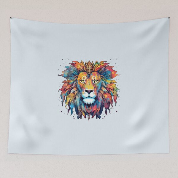 Item preview, Colorful lion majestic theme designed and sold by Okracha.