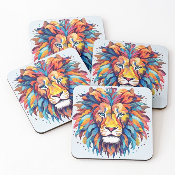 Item preview, Colorful lion majestic theme designed and sold by Okracha.