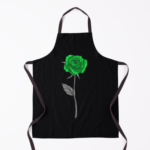 Item preview, single green rose on a long stem with a leaf licensed art transparent designed and sold by retborcl3.