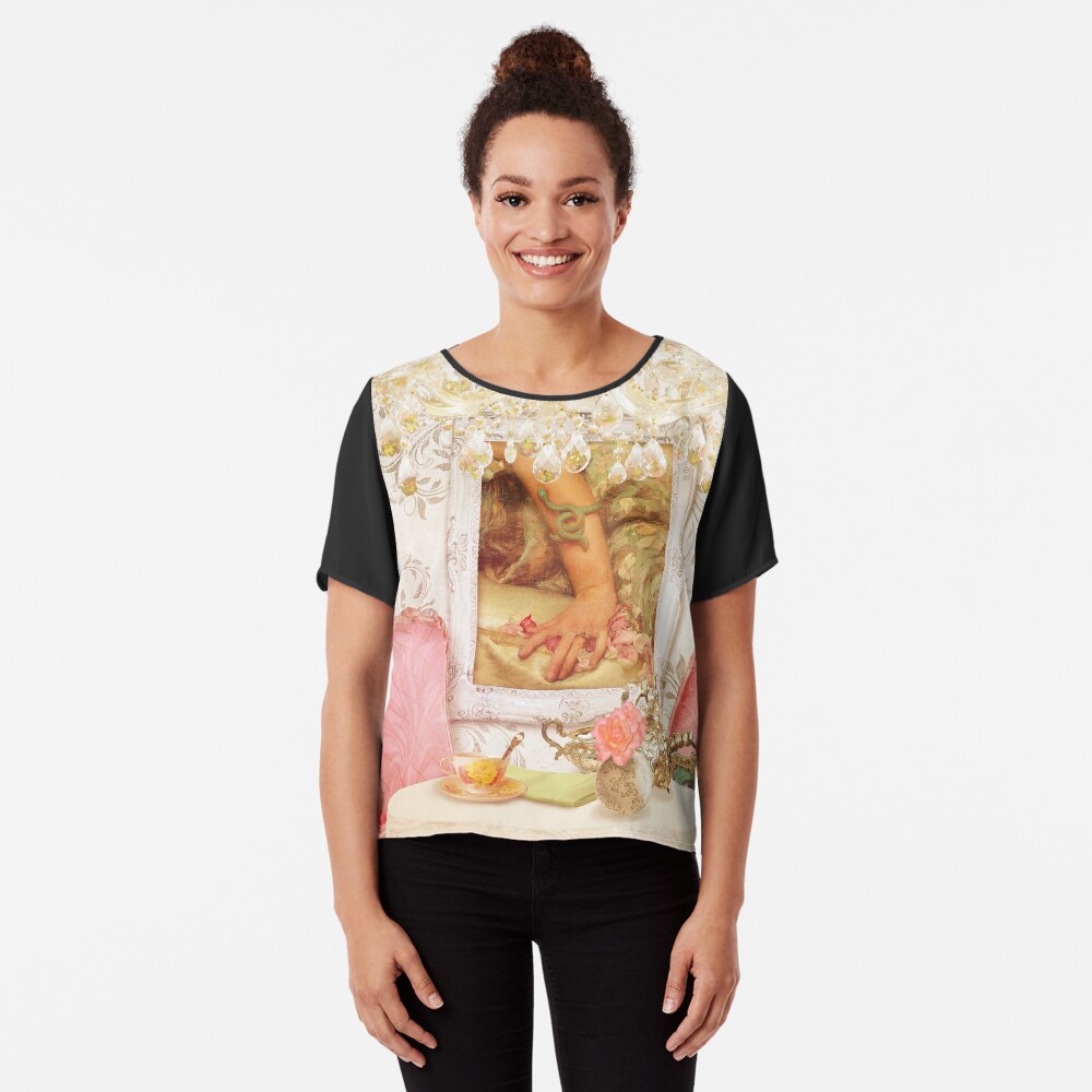 Marco Polo Tea Room Art Deco Advert Women's V-Neck by Tina Lavoie