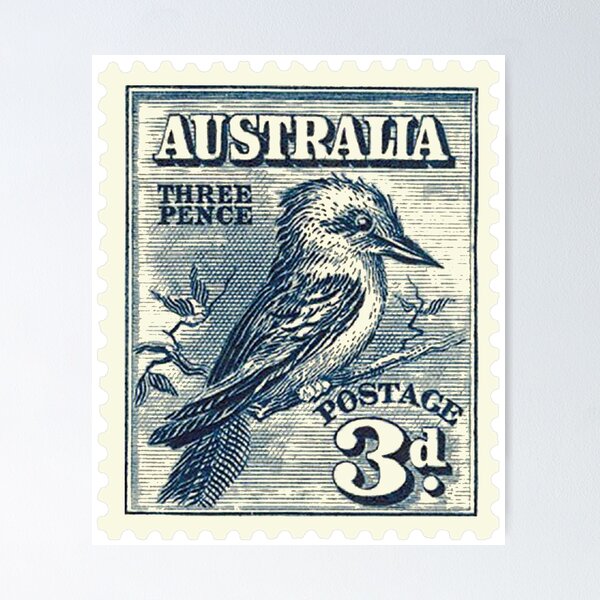 Item preview, Australian Kookaburra Postage Stamp designed and sold by markrichards.