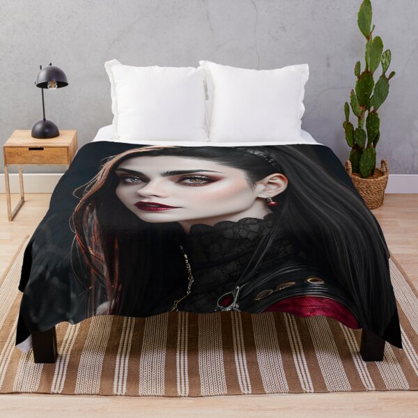 Item preview, Goth Woman Beautiful Young Gothic Style Art Print designed and sold by Stoneheim.