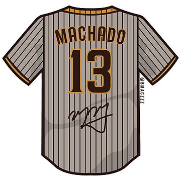 Manny Machado #13 San Diego Padres Signature Jersey Sticker for