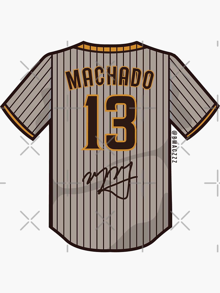 Manny Machado #13 San Diego Padres Signature Jersey | Sticker