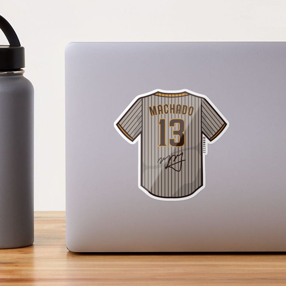 Manny Machado #13 San Diego Padres Signature Jersey Sticker for Sale by  TheBmacz