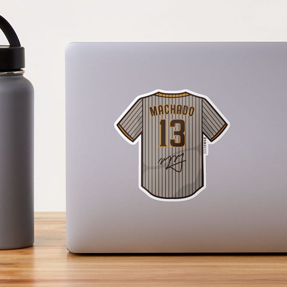 Manny Machado #13 San Diego Padres Signature Jersey Sticker for Sale by  TheBmacz