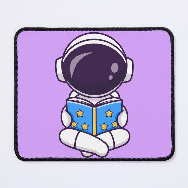Item preview, Astronaut's Cosmic Reading Adventure: Cartoon Vector Illustration designed and sold by hjian8219.