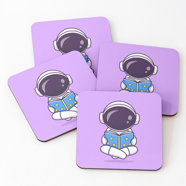Item preview, Astronaut's Cosmic Reading Adventure: Cartoon Vector Illustration designed and sold by hjian8219.