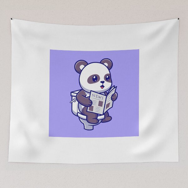 Item preview, Panda's Playful Pause: Cartoon Vector Illustration designed and sold by hjian8219.
