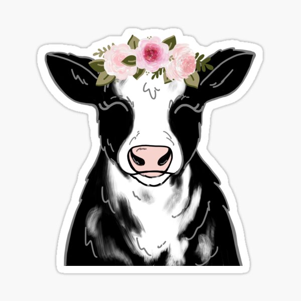 Artikel-Vorschau von Blumenkrone Kuh, designt und verkauft von ktscanvases.