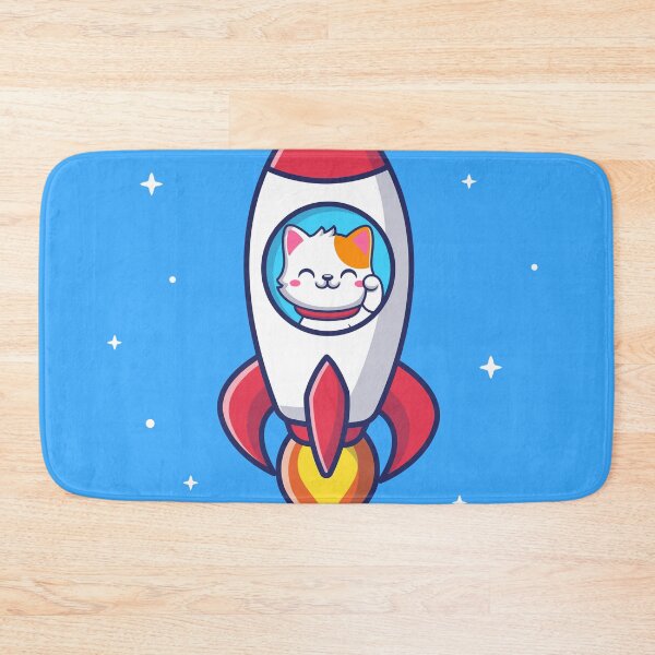 Item preview, Cosmic Cat Rocket Adventure: Cartoon Vector Illustration designed and sold by hjian8219.