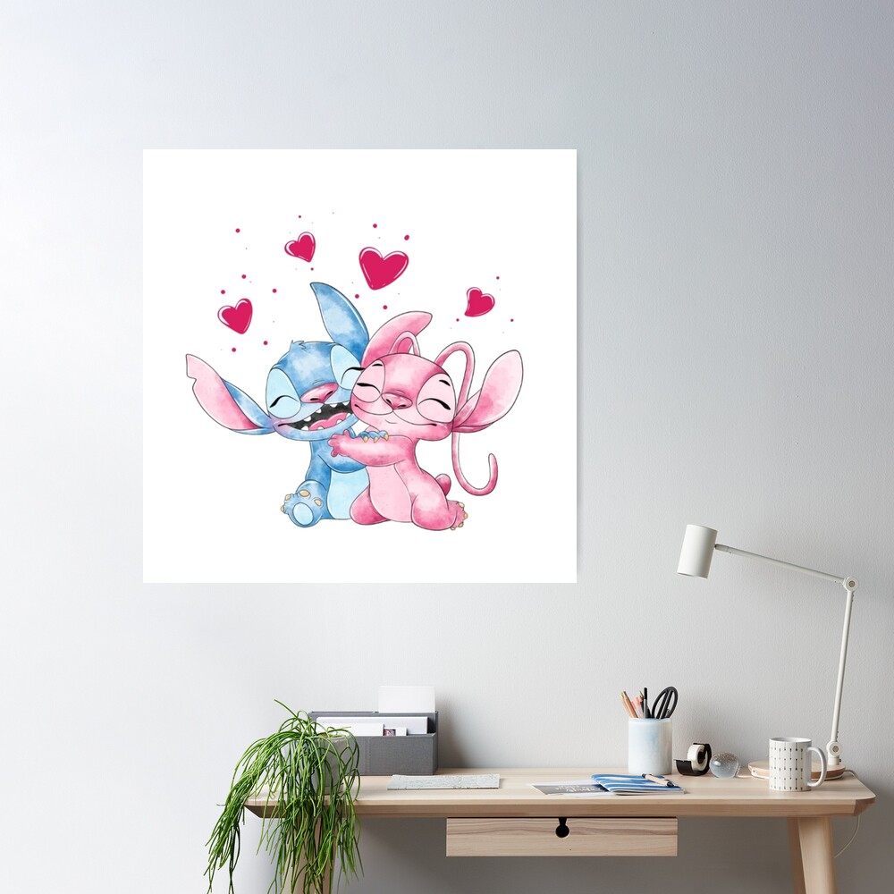 Póster for Sale con la obra «Stitch Y Lilo Stitch Angel Love» de RufusGagas